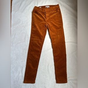 Copper brown corduroy skinny jeans 00P
